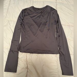 SHEIN Charcoal Long Sleeve Top